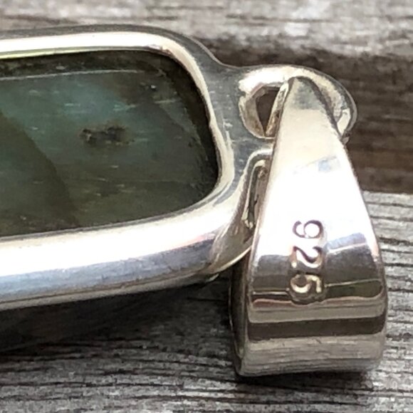 Pale Green Labradorite & Sterling Silver Pendant NWOT - Picture 6 of 6